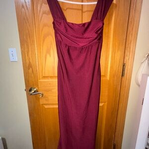 Windsor Strapless Wine Dress